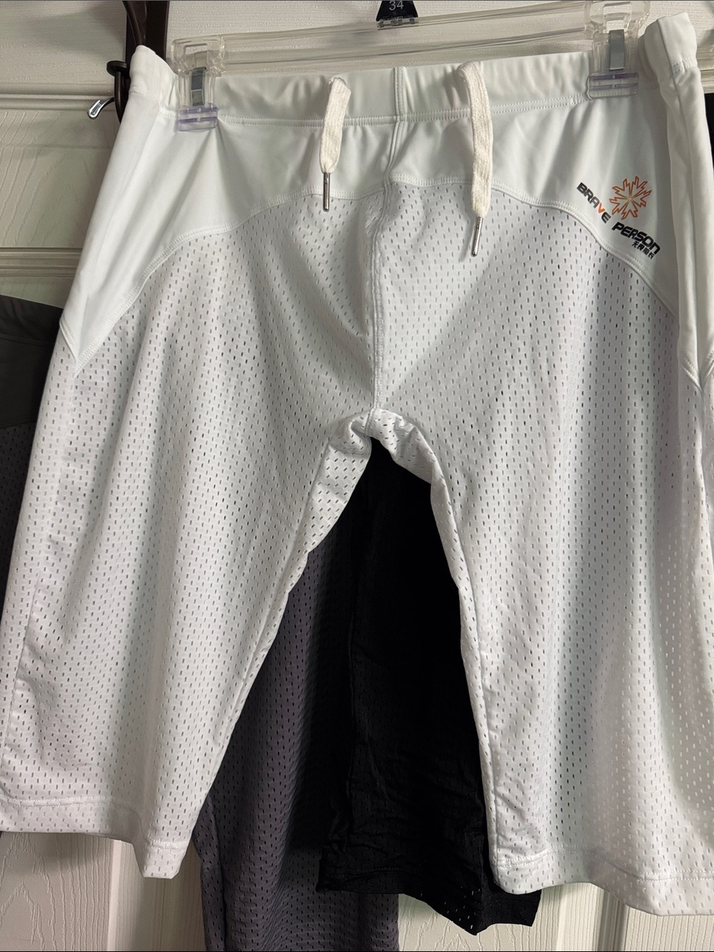 Brave Person Performance Drawstring Athletic Shorts, compression, knee length - Picture 3 of 14